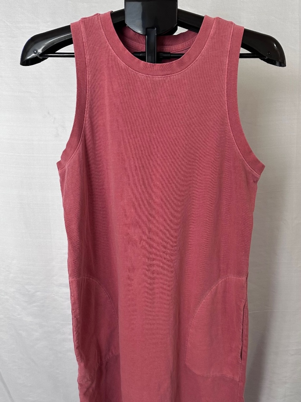 Old Navy Rose/Pink Cotton Sleeveless Tank Casual Dress With Pockets
